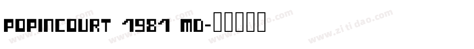 Popincourt 1981 Md字体转换